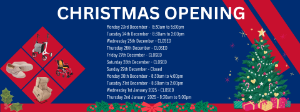 Christmas  2024 Opening Times