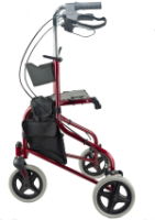 InterLite Evolution - Tri-Walker - With Seat - Red - Steel