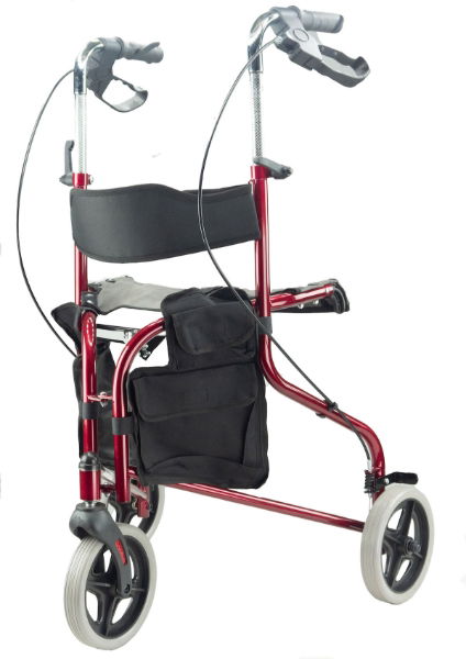 InterLite Evolution - Tri-Walker - With Seat - Red - Steel