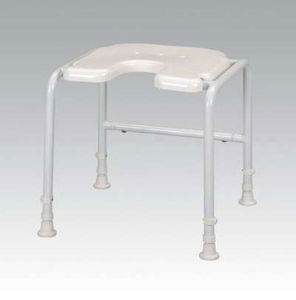 White Line Shower Stool