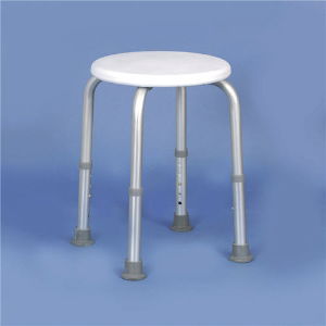 Adjustable Shower Stool With Circular Seat