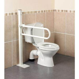 Devon Floor Mounted Folding Toilet Rail