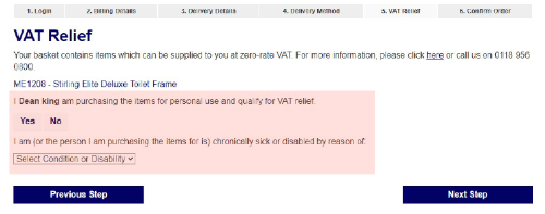 VAT Relief